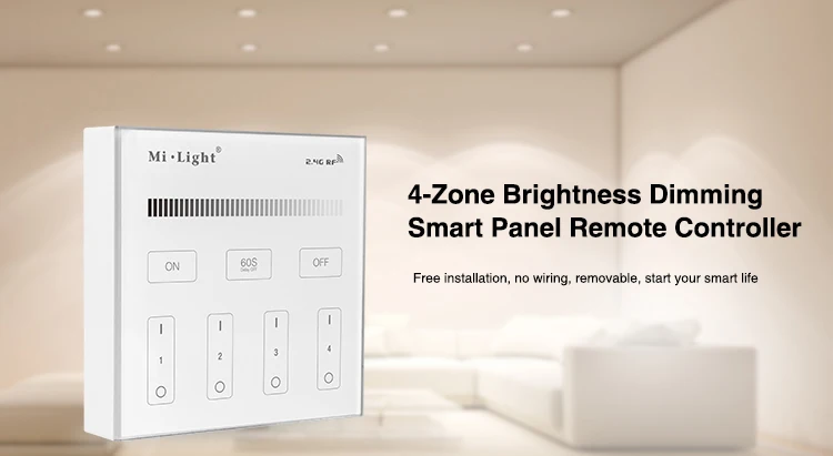 Mi Light B1 4 зоны Яркость Диммер умная сенсорная панель Пульт дистанционного