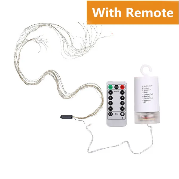 Remote Design Светодиодный светильник-гирлянда, Сказочная лоза, Солнечная лампа, AA батарея, штепсельная вилка европейского стандарта, звездная гирлянда, светильник ing для бара, Рождественского, свадебного фестиваля, украшение своими руками - Испускаемый цвет: Remote Design