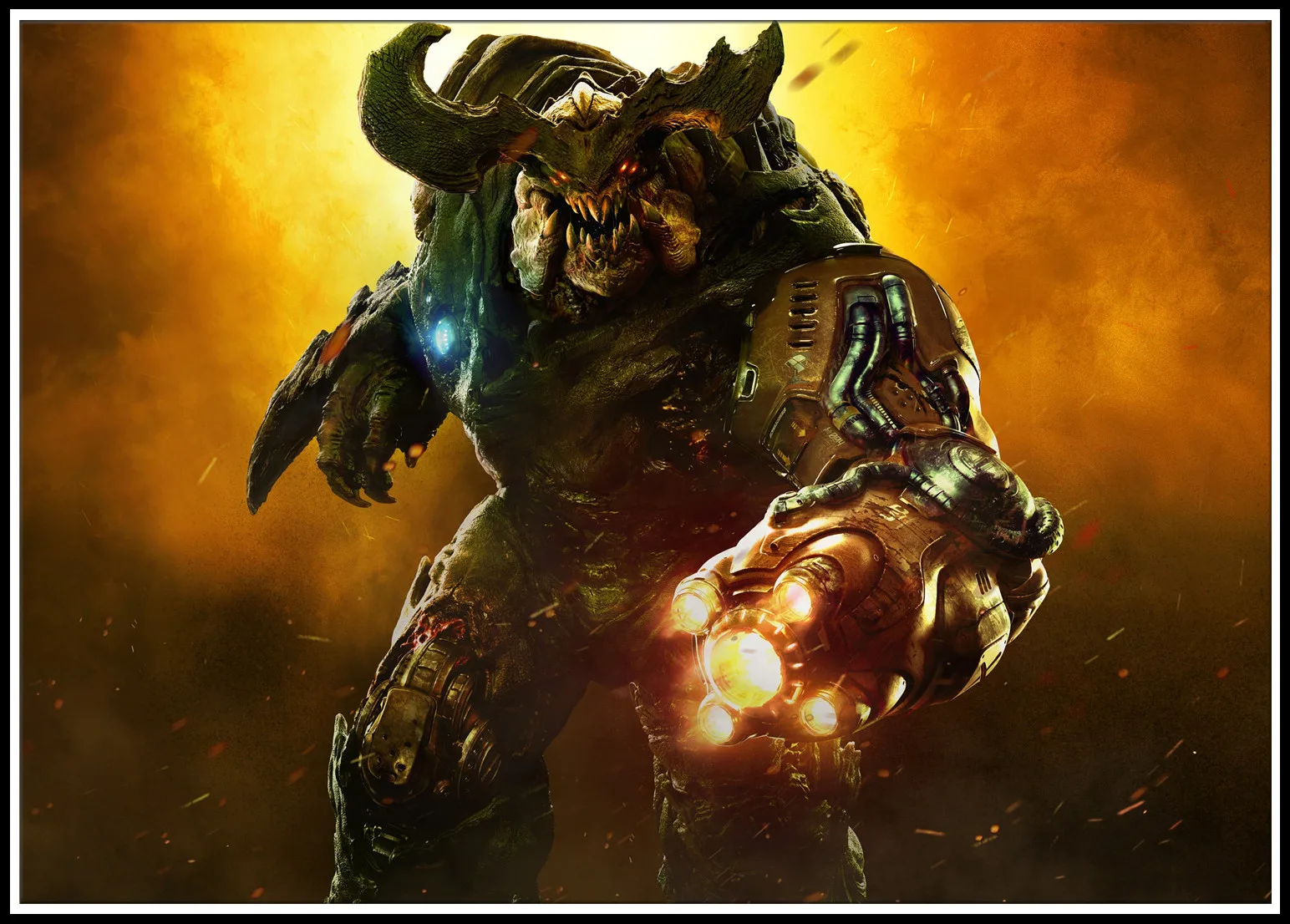 The Ultimate Doom Game постер Halo видео игры настенное искусство картина белая бумага