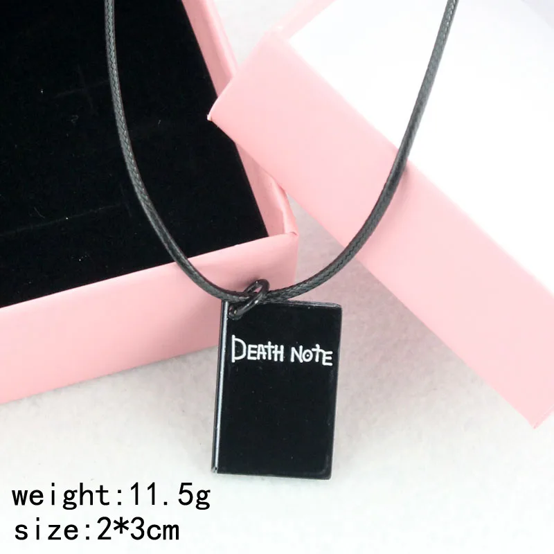 Хит аниме Death Note черная подвеска в форме книги и ожерелье с черной кожаной