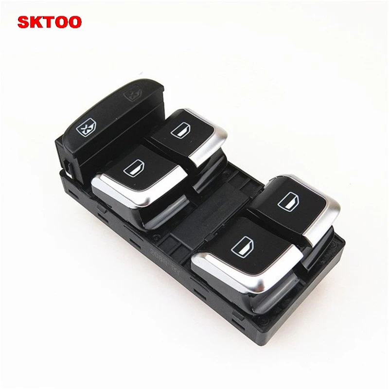 1PCS SKTOO хромированный переключатель стеклоподъемника+ переключатель багажника+ переключатель бокового зеркала со складывающимся для Audi Q5 B8 B9 A4 A5 8KD 959 851A - Цвет: 1PCS