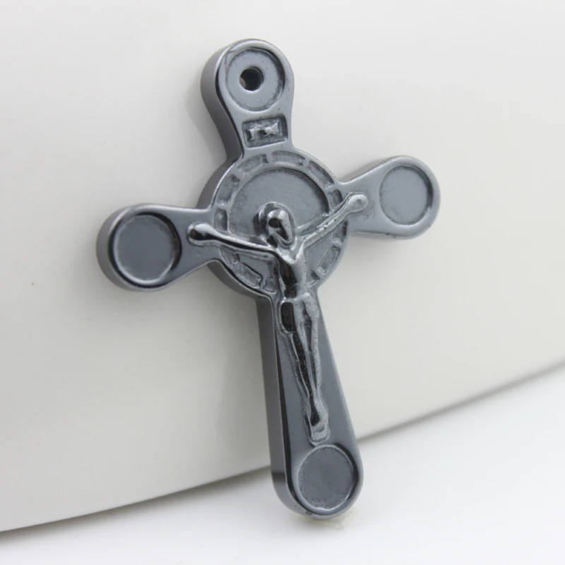 Лидер продаж модные большие подвесные кресты из гематита аксессуары для