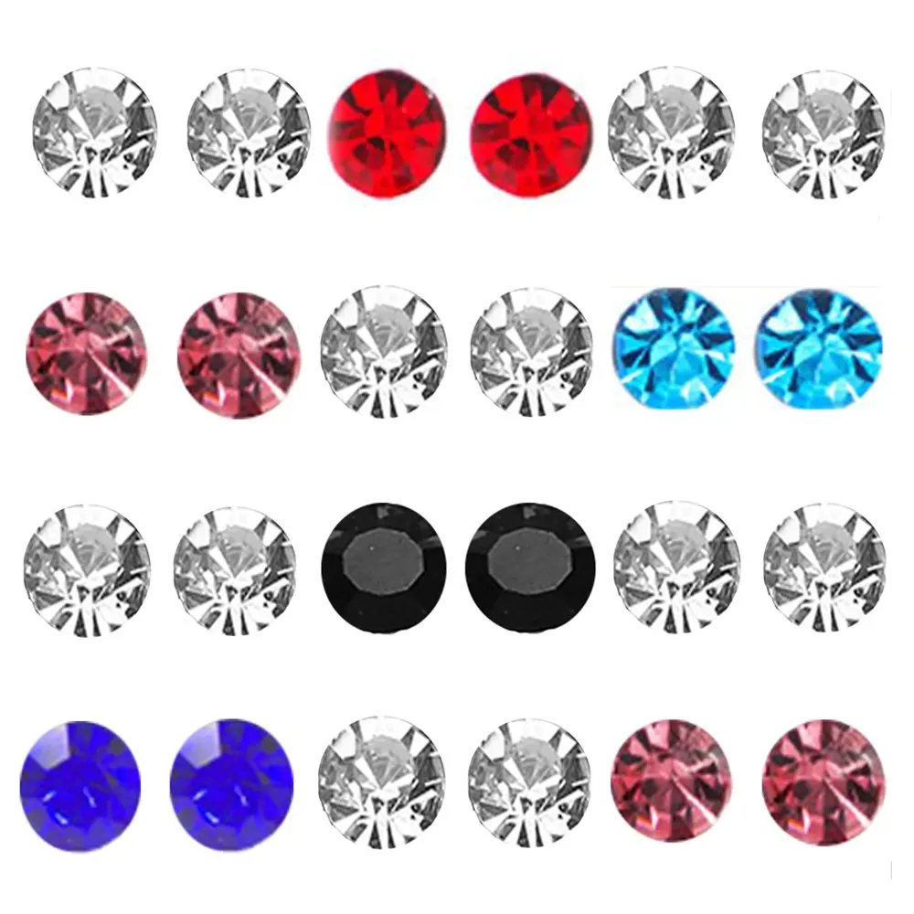 JOYA GIFT Stainless Steel Mens Womens Magnetic Stud Earrings Non Piercing Clip on CZ for Women Send Gift Bag Packaging | Украшения и
