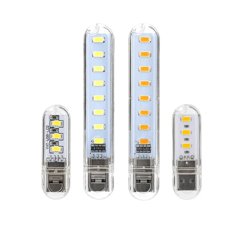 2 шт./упак. мини USB светодиодный светильник Ночной светильник Кемпинг лампы для чтения ноутбук компьютер Тетрадь мобильный Мощность Зарядное устройство теплые светильник