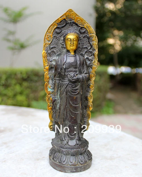 

bir 00949 Rare fine Copper Bronze Tibet Buddhism Sakyamuni Buddha Statue