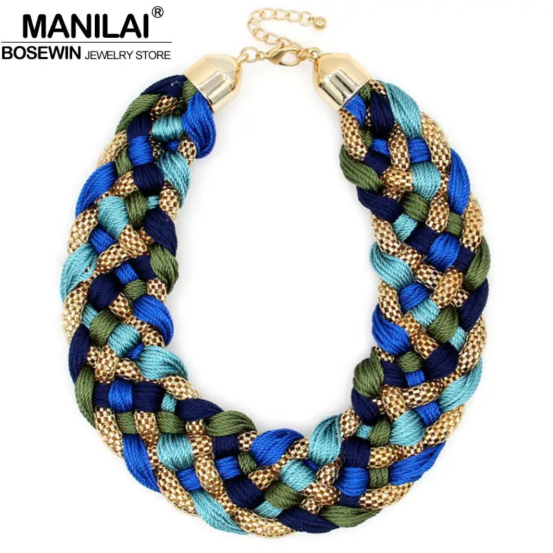 Manilai модные плетением ручной работы большой Цепочки и ожерелья коренастый цепи