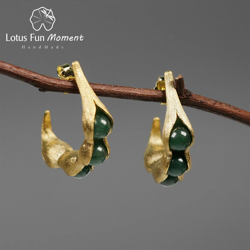 Lotus весело момент реальные 925 серебро ручной работы Модные украшения натуральный