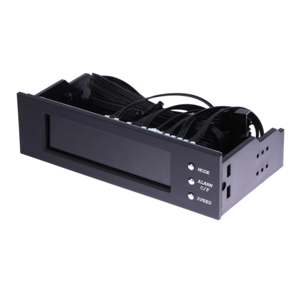 Новый 5 25 &quotдюймовый Bay Передняя ЖК панель 3 вентилятора регулятор скорости ЦП