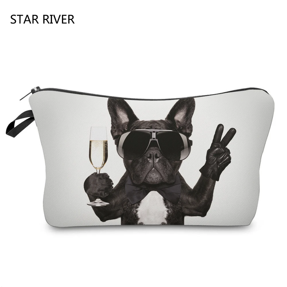3D печать сумка для макияжа чехол pug Life розовые милые косметичка для путешествий сумка-Органайзер для туалетных принадлежностей сумка-несессер Maleta De Maquiagem