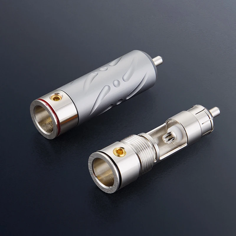Hi End RCA Вилка VIBORG Чистая медь родиевое покрытие аудио кабель вилка соединителя