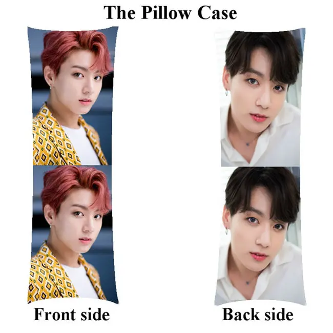 pillowcase Bangtan чехол для подушки для мальчиков Jin JungKook домашний длинный Чехол для подушки на заказ на день рождения - Цвет: pillowcase