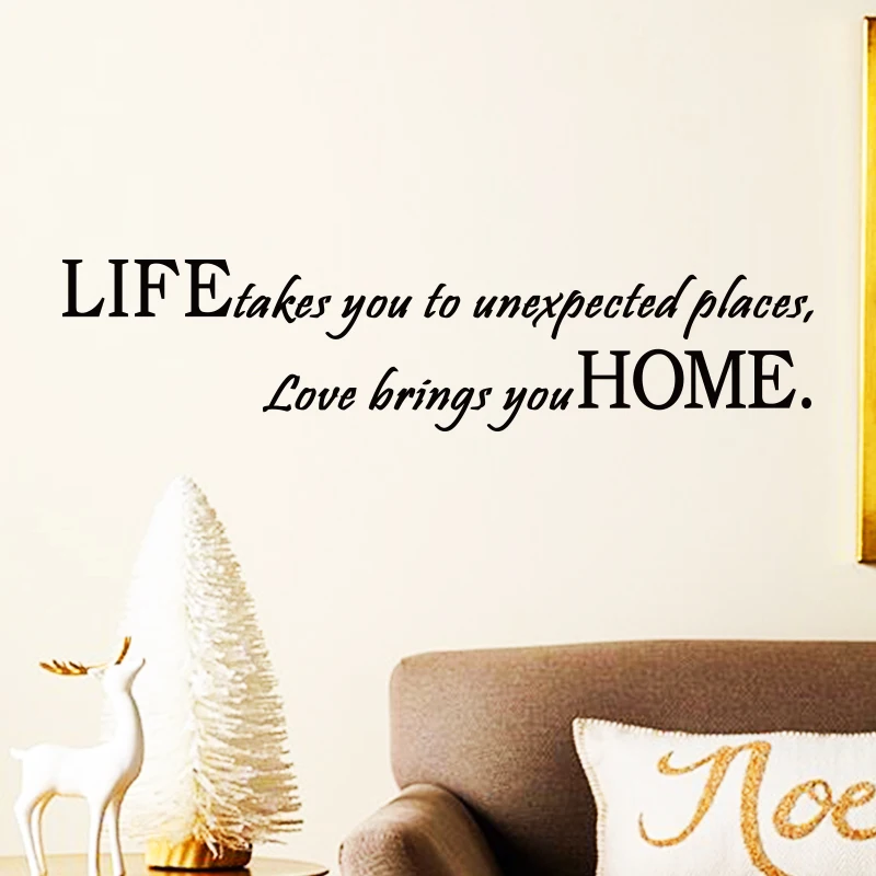 Художественный новый дизайн домашнее украшение love bring you home настенная наклейка