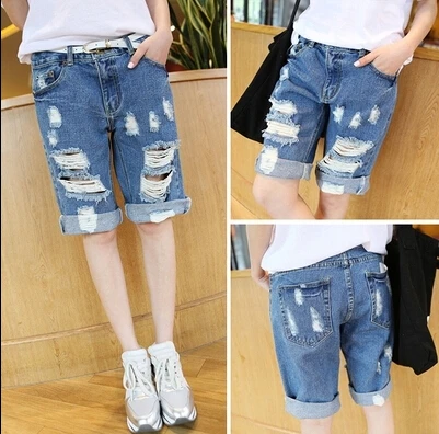 Европа и америка женская короткие штаны шорты BF ковбойские джинсы дамы