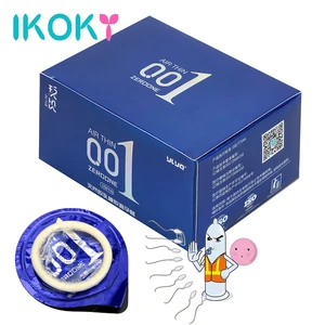 IKOKY льда тепла сенсорный экран из натурального латекса гиалуроновой кислоты презервативы Секс-продукты 0,01 ультра тонкий Секс-игрушки для Для мужчин 10 шт.кор.