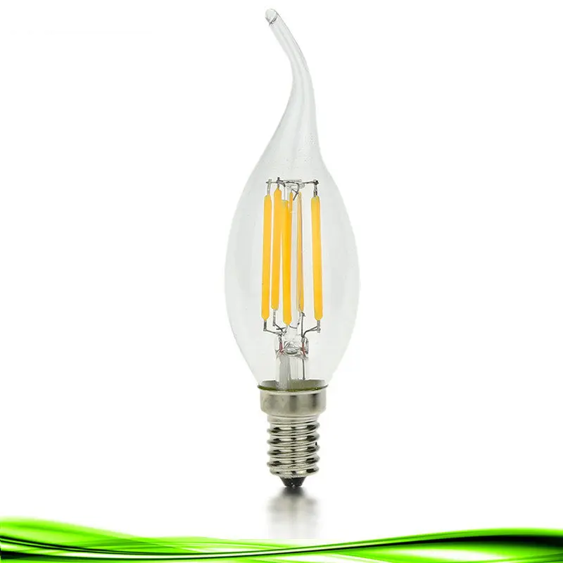 1X Новая Светодиодная лампа E14 4 Вт 6 9 LED E12 AC110V 220 В диммируемая COB накаливания