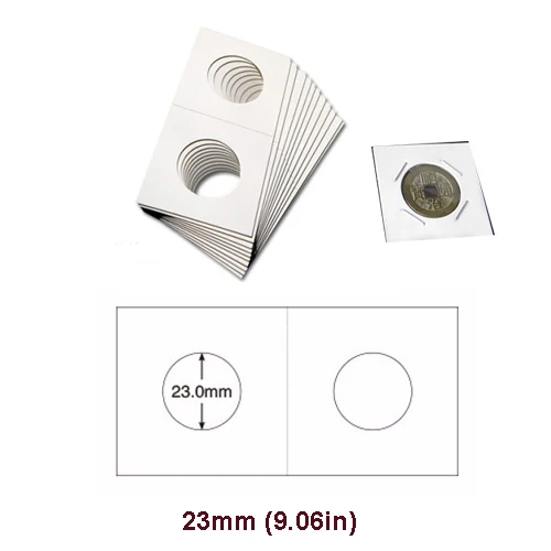 23 mm 50pcs Лот х 1 упаковка Квадратные Картонные держатели для монет монетные принадлежности для монет альбом коллекция Марка Маяк держатели для монет обложка чехол для хранения - Цвет: 23 mm 50pcs
