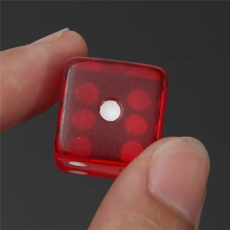 Прозрачные Акриловые игровые игральные кости 10 шт./лот 19 мм шестигранные