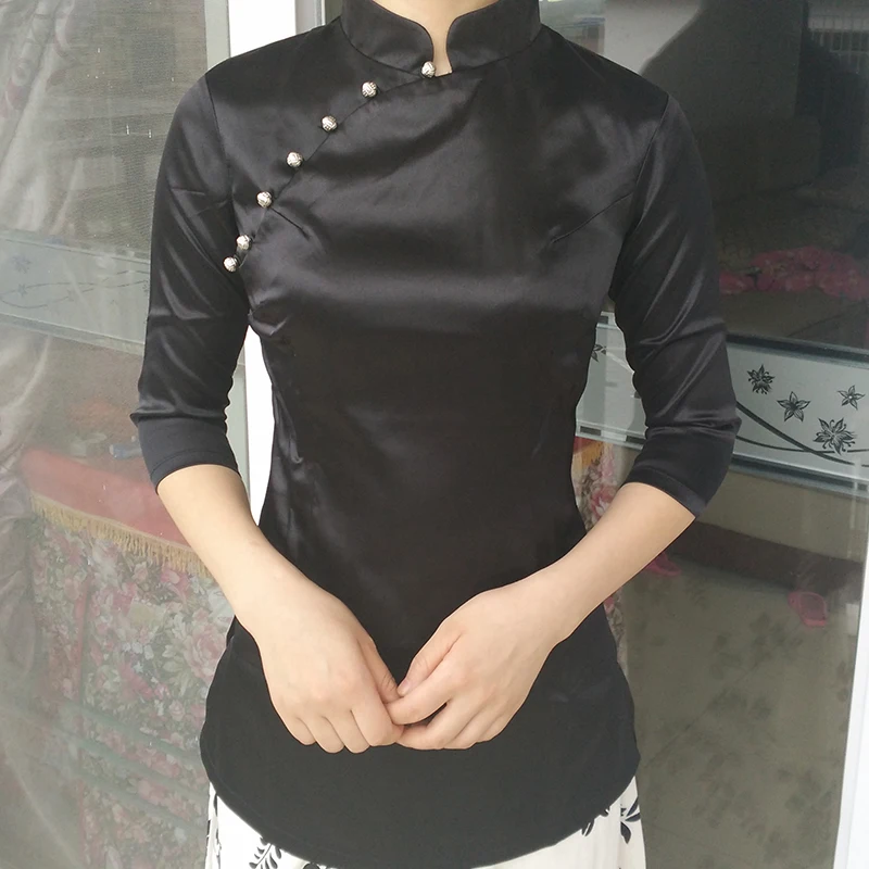 Плюс размер традиционное китайское платье Чонсам qipao Топ для женщин algodon y lino