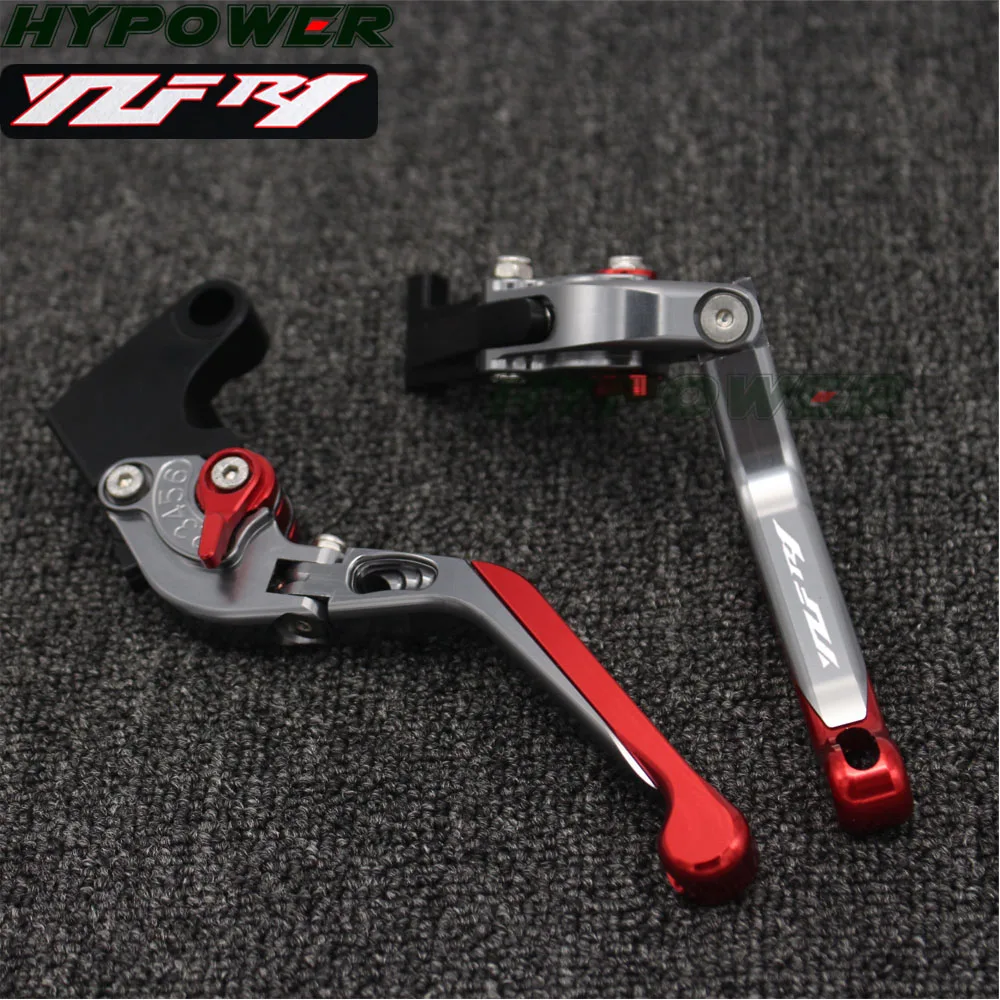 С логотипом (YZF R1) Red + Titanium CNC новые регулируемые рычаги сцепления для мотоцикла
