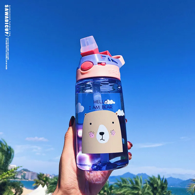Bear Leader 500 мл креативные Детские герметичные бутылки для воды летние милые