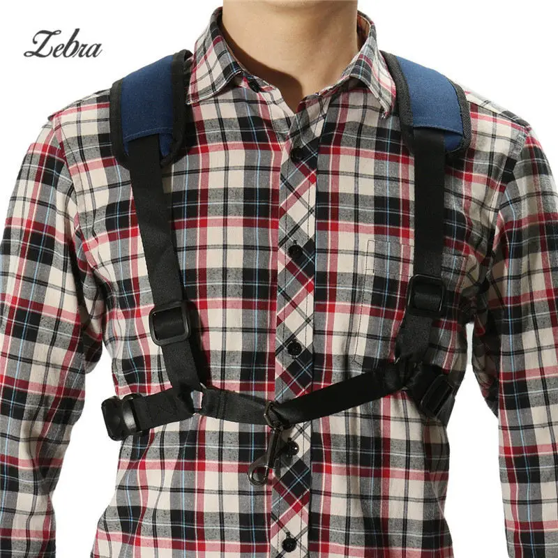 Зебра портативный черный нейлон Регулируемый Тенор Баритон саксофон альт ремень