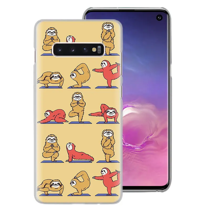 Yoga лень Роза телефон чехлы для samsung Galaxy S10e S10 S8 S9 плюс M10 M20 M30 A50 S6 S7 края Жесткий Чехол