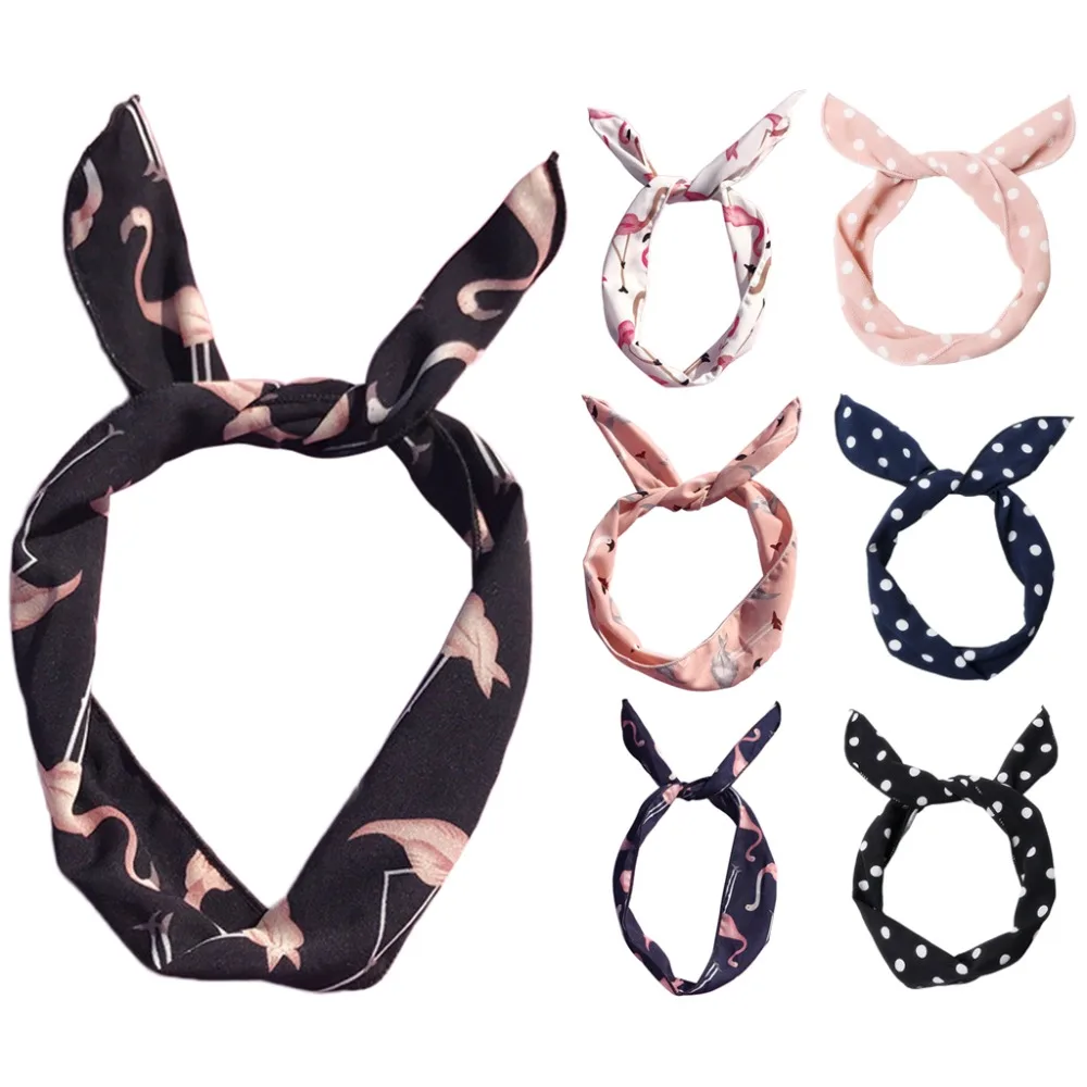 Тюрбан с фламинго головные повязки модная шифоновая повязка для волос