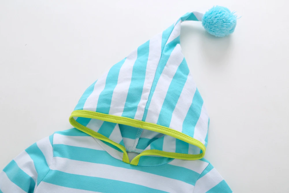 Осень-зима 2020 Одежда для новорожденных Длинный Детский комбинезон с капюшоном