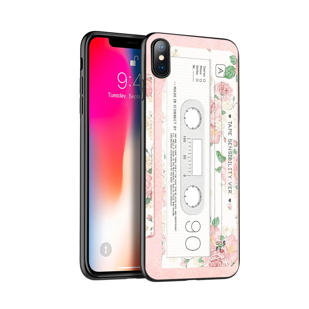 16996 Черный чехол ТПУ для iphone 5 5s se 6 6s 7 8 plus x 10 чехол силиконовый чехол для iphone XR XS MAX чехол Ретро Классический кассета - Цвет: 16996