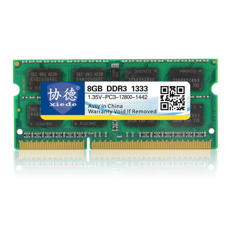 Оперативная память для ноутбука xiede 1 35 в DDR3L 1333 МГц 8 ГБ 4 2 Sodimm Memoria совместима с DDR3 L