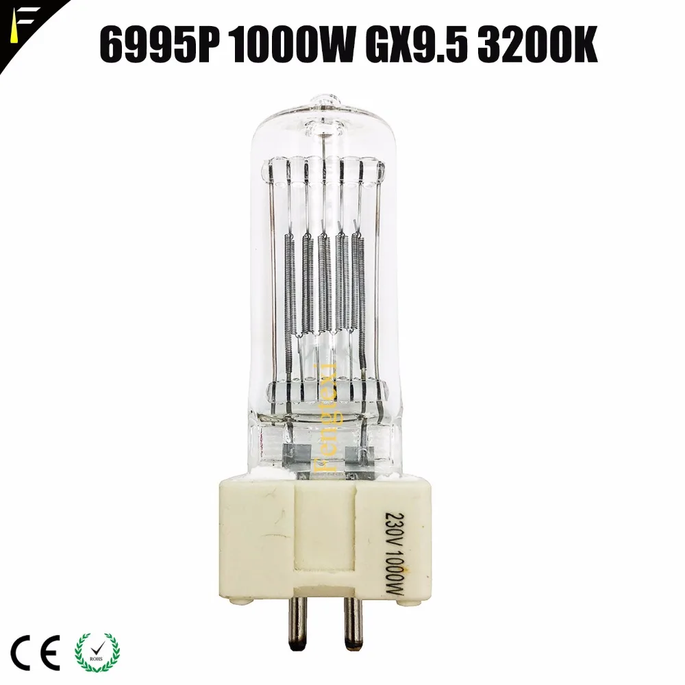 Студийная кварцевая лампа 6995P 1000 Вт розетка GX9.5 CP / 70 (CP/24) специальная 3200K