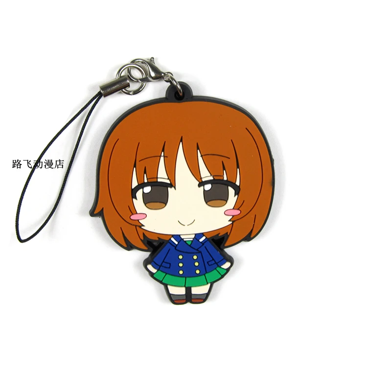 Фигурка аниме модель резиновый брелок кулон для девочек Und PANZER Nishizumi Miho Saori Takebe Yukari