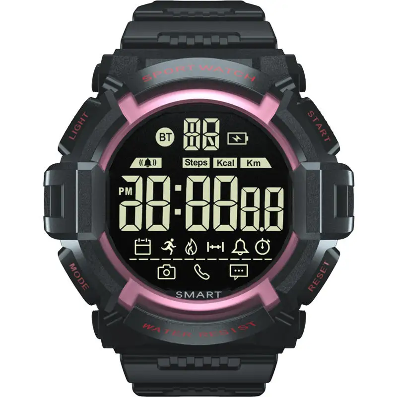 Pink SYNOKE Relogio masculino Новое поступление водонепроницаемые спортивные мужские цифровые светодиодный часы erkek kol saati - Цвет: Pink