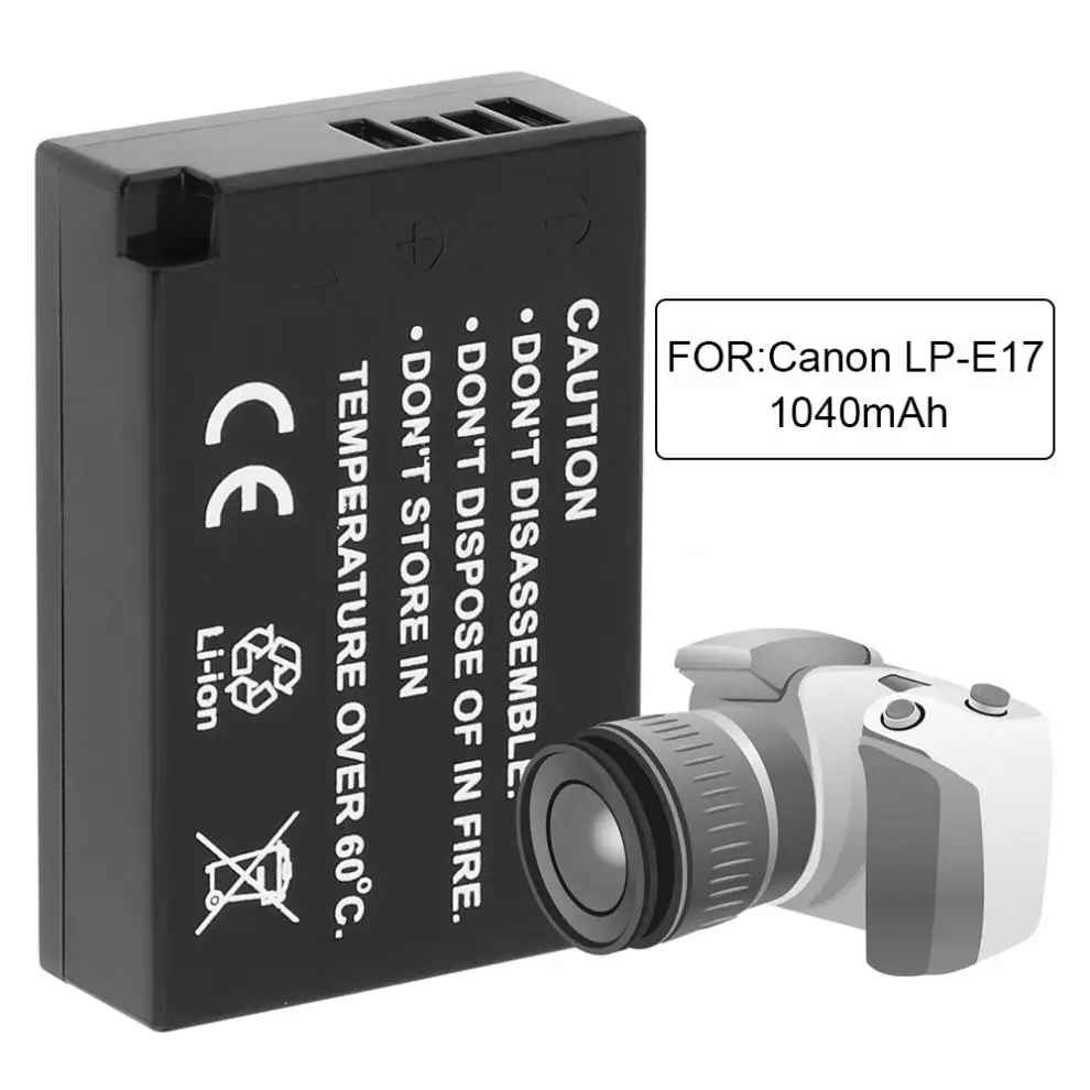 LP E17 литий ионная аккумуляторная батарея для камеры Canon EOS M3 M5 750D 760D T6i T6s 8000D Kiss X8i 1040