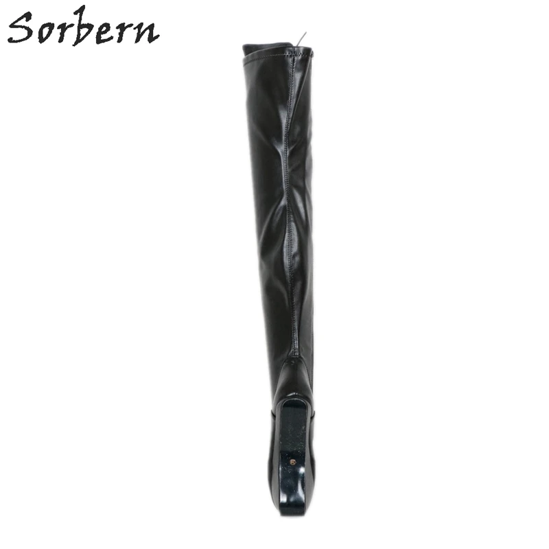 

Sorbern Sexy Fetish Ballet Thigh High Boots for Women No Heels Custom Wide Calf Mid Thigh High Boots for Women High Heelless