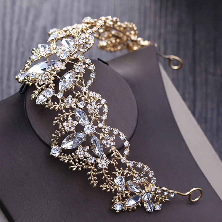 Набор из 3 предметов liga de ouro folha e flor esmalte moda joias com Tiara colar brinco|colar brinco|tiara setbrincos colares |