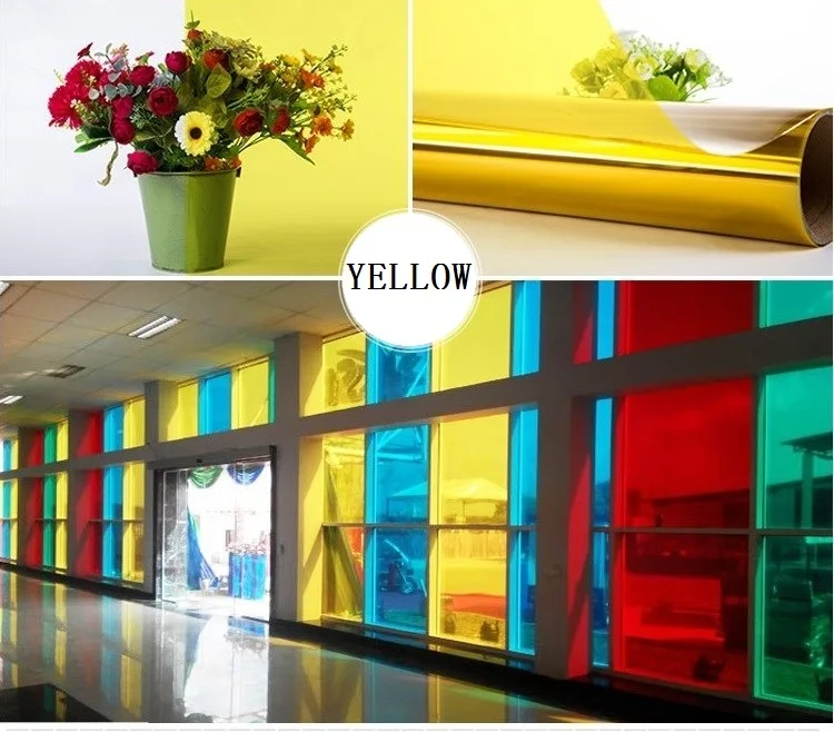 Цвет ed декоративная пленка для стекла изоляции Солнцезащитная экрана синего