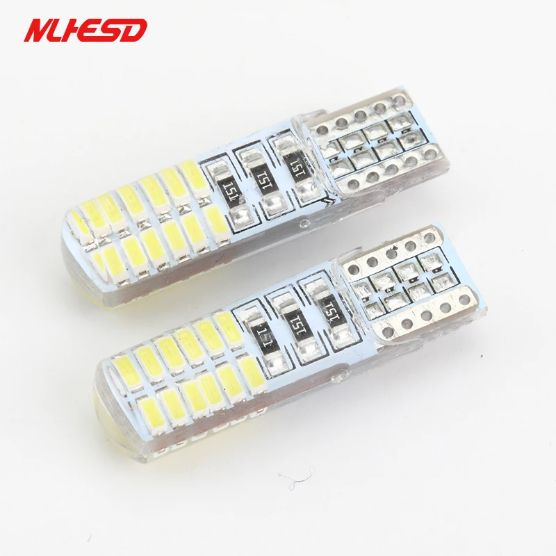100 шт. Новый Автомобильный светодиодный T10 194 W5W Canbus t10 24SMD 3014 Светодиодный w5w