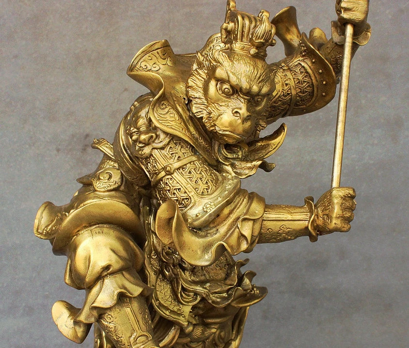 Китайская медная латунная статуя 16 дюймов знаменитая путешествие западное