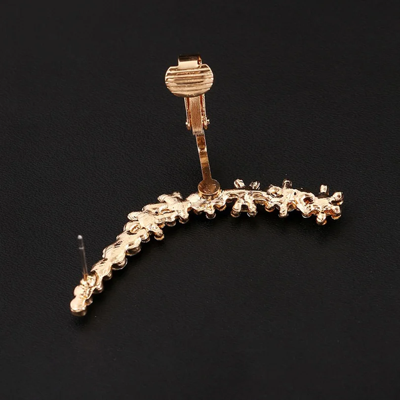 Ювелирные изделия ZLDYOU в стиле Панк Стразы ушные манжеты с золотым и серебряным