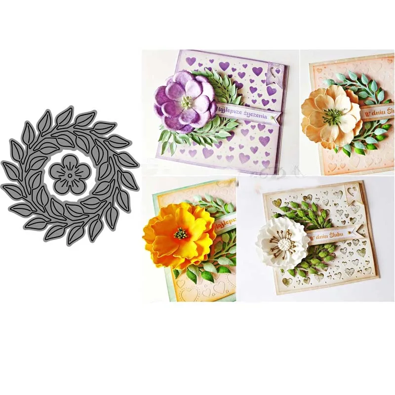 AddyCraft Metal Cutting Dies cut die mold Weath and Flower Scrapbook paper craft knife mould blade punch stencils dies