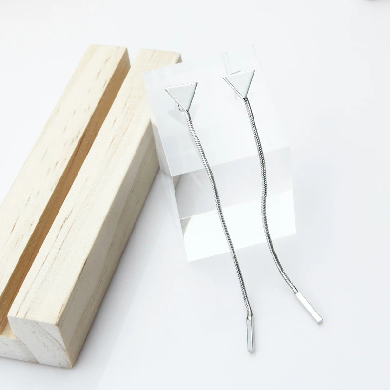 Женские Геометрические серьги цепочки золотого и серебряного