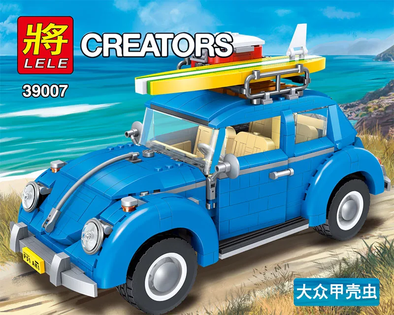СОЗДАТЕЛЬ серии город автомобиль кирпичи совместимый Technic Volkswagen Beetle модель здания панель из кубиков игрушки для детей