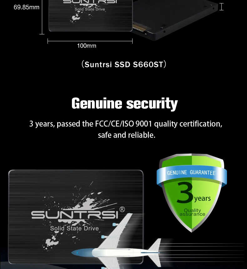 Suntrsi Внутренний твердотельный диск 240 ГБ жесткий диск с кабелем SATA3 высокое качество 2,5 дюймов SSD диск для ноутбуков и настольных компьютеров