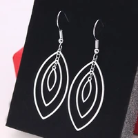 plant hollow out brief titanium stainless steel primary colors plated men earring drop earrings for women classic jewelry