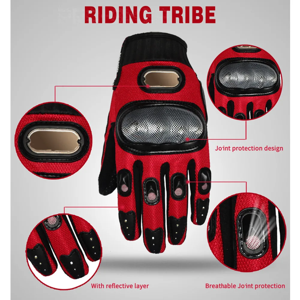 Езда племя Мотоцикл езда Защитные Шестерни перчатки Сенсорный экран удобный