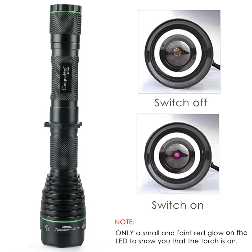 UniqueFire Lampe Torche UF-1508-940 38mm Lens LED Flashlight (Fill Light For Night Vision Device) Waterproof Invisible Torch | Освещение