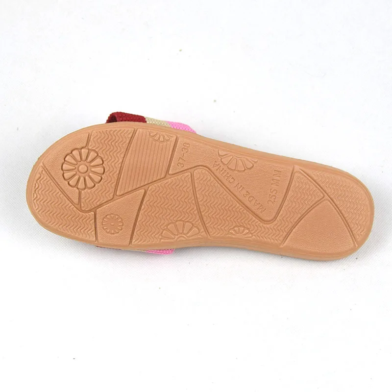 FAYUEKEY/Новые модные летние домашние льняные шлепанцы в полоску для душа Женские