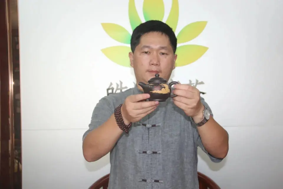 Китайский чайный набор из исинской глины чайник грязи с черной грязью горшок для