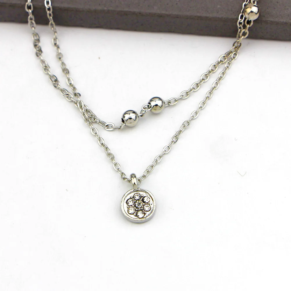 1 шт. богемный ретро персиковый Кулон Сердце Звезда Кристалл 001 двухслойные